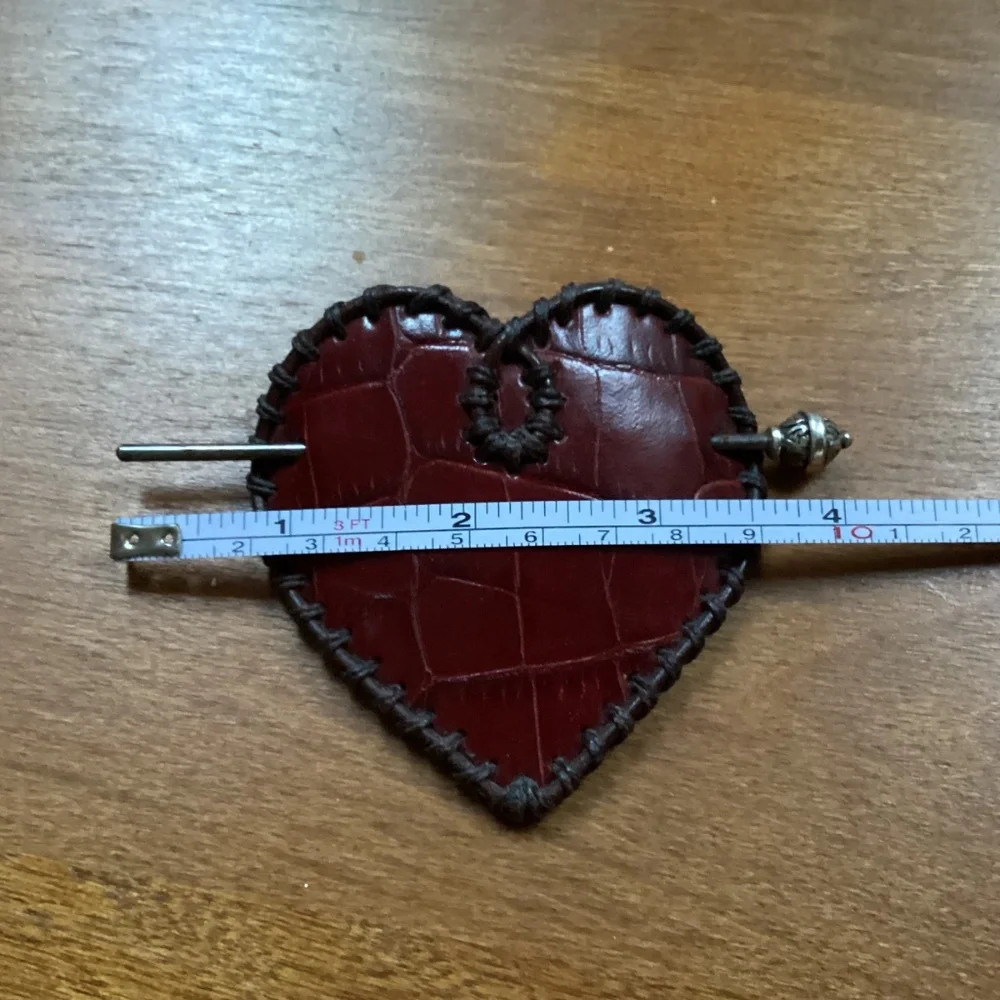 Vintage Rare Find Brighton Leather Heart Shape Accessory